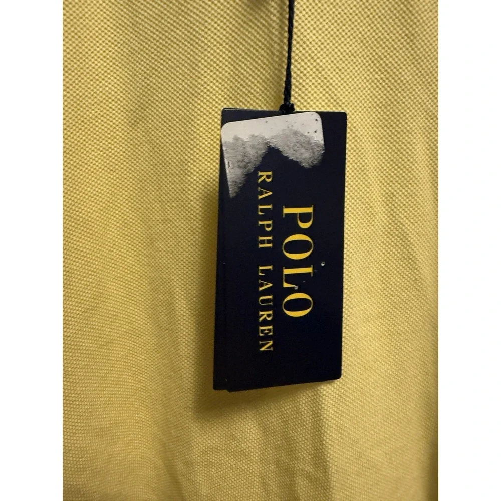 Polo Ralph Lauren Men's Yellow Custom Slim Fit Polo Shirt XL NWT Flaw Read
